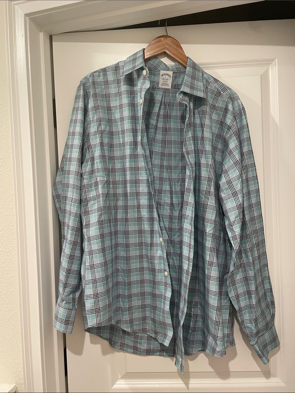 Brooks Brothers Men's regent Plaid Button-Down Shirt large
